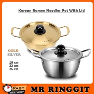 Mr Ringgitshop Korean Ramen Noodles Pot With Lid Stainless Steel Soup PotNoodles EggSoup CookingPot 
