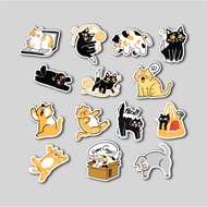 DOODLE CAT STICKER PACK | TUMBLR LAPTOP STICKER | HELMET SUITCASE STICKER