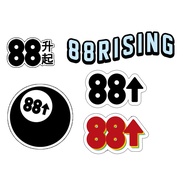 Sticker 88 RISING, helmet stickers, laptop stickers, waterproof pvc stickers