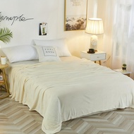 cod 1piece Solid Color Flannel Comfortable Skin friendly soft blanket at an affordable price，Home de
