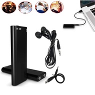 8GB Audio Recorder Mini Spy Voice Listening Device 96 Hours Bug Recording Black