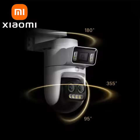 XIAOMI New Smart Outdoor Camera 4 Pro Triple Camera Zoom Edition，360° 5MP 3K，9x Hybrid Zoom，IP66，Chi