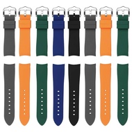 Silicone Watch Strap Rubber Watch Band Arc Curved End for Seiko Men's Watches Diving Diver Watchband Replacement Bracelet 18mm 19mm 20mm 21mm 22mm 24mm