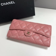 Chanel Classic Long Wallet Pink Caviar AP0241 smip 香奈兒