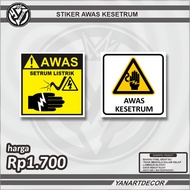 STICKER BEWARE OF DOORMATS, BEWARE OF ELECTRICAL HANDLEBARS, Home Office Warning