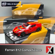 TOC Thrill of Collector 1: Ferrari 812 Competizione Rosso Corsa Yellow Stripe with Water Sticker