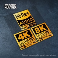High Resolution Sound Quality Hi-Res Image Quality 4K 8K HIFI Sticker Power Amplifier Motorcycle Car