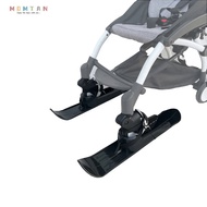 Universal รถเข็นเด็กทารกอุปกรณ์เสริมสกีจาน Buggy Sled รถเข็น Glider สโนว์สกู๊ตเตอร์ Pram สกีสำหรับ YOYO CYBEX BEE 5