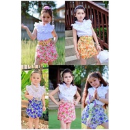 ชุดไทยประยุกต์ ชุดใส่สงกรานต์ ชุดไทยเด็ก ชุดไทยเด็กผู้หญิง กางเกงกระโปรง