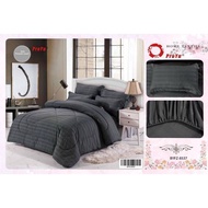 proyu 100 COTTON 7 IN 1 HOTEL STYLE (1000 thread count)CADAR Fitted Bedsheet With Comforter (Queen/King)