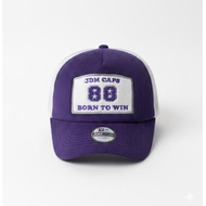 UNGU JDMCLOTHING - Purple Corduroy Trucker Hat with Embroidered Net 88 Born To Win Short Visor for M