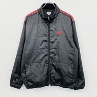 adidas高爾夫全拉鍊夾克，帶襯墊，高性能標誌，黑色，L碼，古著。