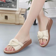 Dosreal Phụ Nữ Mùa Hè Giày Da Phẳng Dép Chống Trơn Trượt Bãi Biển Gót Thấp Dép Nữ Bohemian Giày Nữ P