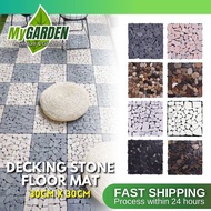MYGARDEN 30cm x 30cm Decking Stone Floor Mat Rock Tile Outdoor Garden Flooring Tiles Landscaping Flo