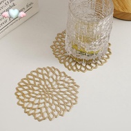 6-Piece Coaster Set Glass Coaster Pvc Flower Waterproof Coaster