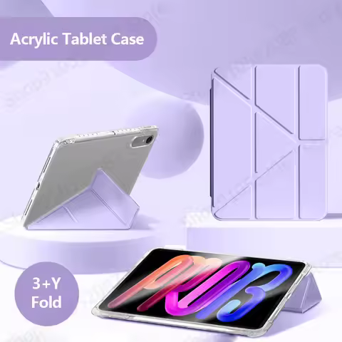 For Xiaoxin Pad Pro 13 tb376fc tb378fc Case with Pen Holder Smart Folio Acrylic Hard Stand Cover For