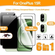 6 IN 1 Tempered Glass Film OnePlus 15R Privacy & Clear Film for OnePlus 15 15R 15T 13R 13S 13T 10T 1