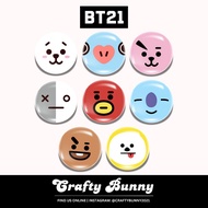 BT21 Button Pin Badge 32mm | BTS Bangtan