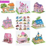 SHANHAI 3D Castle Airplane Assembly Model, Building Model 3d Puzzles, Building Block Toy Castle Airp
