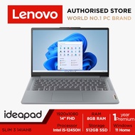 Lenovo IdeaPad Slim 3 14IAH8 | 83EQ0037SB | 14" FHD | Intel i5-12450H | 8GB RAM | 512GB SSD | Win11 Home | 2Y