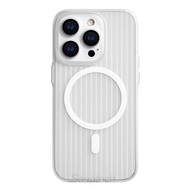 Sanptoch For Magsafe 3D Stripe Matte Phone Case For iPhone 15 14 13 Pro Max Slim Non-Slip Translucen