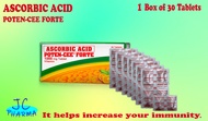 Authentic POTEN-CEE FORTE Ascorbic Acid Tab 1000mg (POTENCEE VITAMINS) -30pcs