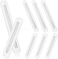 DOITOOL 8Pcs Rubber Bumper Strip for Chairs Protecting Walls, Clear Cabinet Door Bumpers Glass Table Top Anti Slip Pads, Self Adhesive Cupboard Door Drawer Bumpers (2 Size)