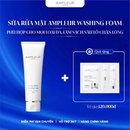 Sữa rửa mặt AMPLEUR Luxury White Washing Foam N làm sạch bã nhờn bụi bẩn giúp da trắng sáng 130g Nhậ