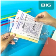 [ PCS ] Pocket File Zipper Folder Transparent Plastic File Name TAG BIG PO-9006