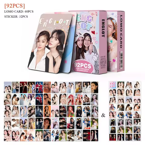92Pcs/Set Thai Beauty Pageant CP Englot Laser Lomo Card - Engfa & Charlotte Photo Cards With Sticker