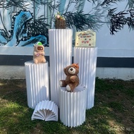 Wedding folding display stand, dessert column ornament, paper birthday party mall window Roman colum