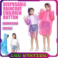 Disposable Raincoat Rain Coat Kids Raincoat Button Raincoat Baju Hujan Budak Baju Hujan Kanak Kanak 