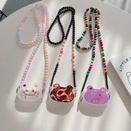 Applicable to cute bear head mobile phone clip crossbody chain mobile phone chain universal mobile phone crossbody chain mobile phone long rope tide