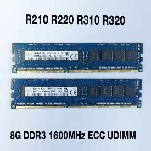 1PCS 8G DDR3 1600MHz ECC UDIMM R210 R220 R310 R320 Server Memory RAM Fast Ship Original Quality
