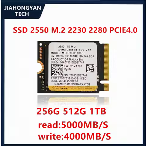 Original For Micron 2550 256G 512G 1T 2230 2280 M.2 PCIE4.0 NVMe computer camera solid-state drive S