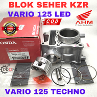 BLOK SEHER + RING PISTON KIT VARIO 125  125 LED HONDA KZR KUALITAS ASLI AHM BORING BELOK