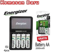 Charger Energizer Maxi Aa / Aaa + 4 Baterai Aa 2 Mah Energizer Maxi