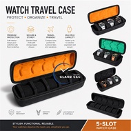 Portable Travel Case Watch Roll 2 Slot 3 Slot 5 Slot Organizers Box Storage Watch Case Orange Green