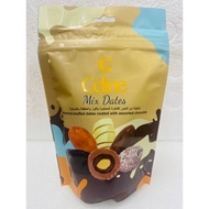 CELINE MIX DATES (ALMOND-STUFFED DATES COATED WITH ASSORTED CHOCOLATE)