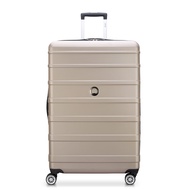 DELSEY Paris Margot Hardside Expandable Luggage with Spinner Wheels, Gold, Checked Large 28 Inch