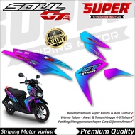 Soul GT 115 Stickers Anti-Fade Cool Soul GT 115 Striping Yamaha Soul GT 115 Gradient Striping