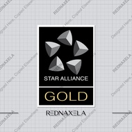 Star Alliance Silver Vinyl Sticker Gold Frequent Flyer Outdoor Waterproof Suitcase Sticker Waterproo