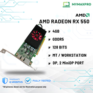 AMD Radeon RX 550X / RX 550 4GB GDDR5 128Bits HDMI / DisplayPort / Mini DP for MT/ Workstation Graph