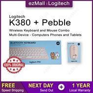 Logitech K380 and Pebble Mouse Combos Line Friends Edition K380 Multi-Device Wireless Bluetooth Keyb