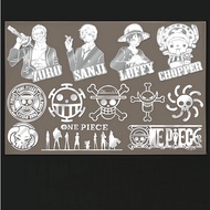 12pcsset Anime Luffy Metal Decal Stickers for Mobile Phone Laptop Computer PSP DIY Sticker Props