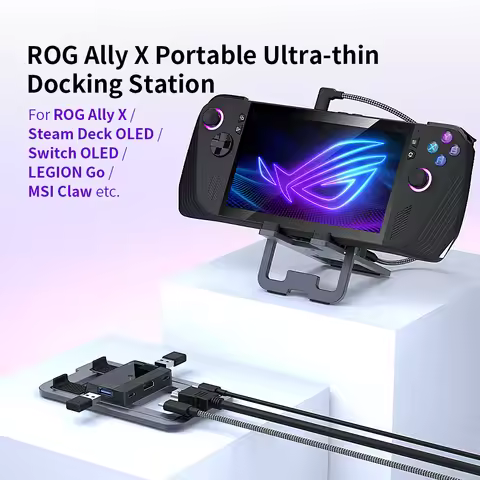 ROG Ally&Ally X Portable Stand Docking Station Ultra-light Ultra-thin for Steam Deck OLED&Switch OLE