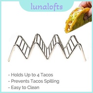 Food Grade Premium Stainless Steel U-shaped 2-slot Taco Rack For Tables