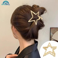 OPENMALL Hollow Five-pointed Star Alloy Hairpin Hair Claw Clip Exquisite Simple Headwear Hair Clip H