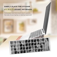 White Letters French Azerty Keyboard Sticker Cover Black for Laptop PC