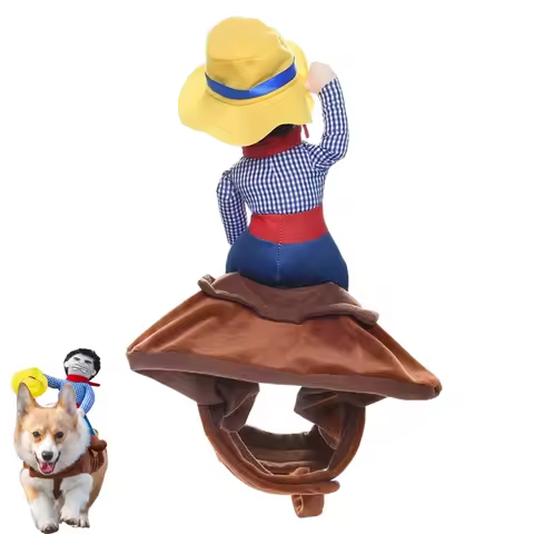 Dog Cowboy Outfit Ventilate Dog Cowboy Costume With Loop Fasteners Dog Halloween Costumes For Pugs M